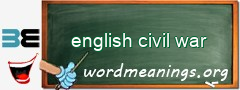 WordMeaning blackboard for english civil war